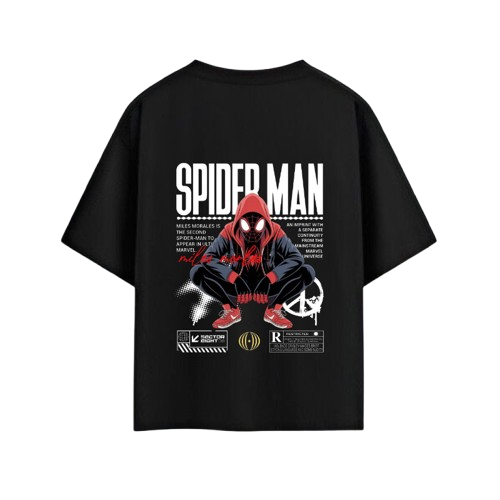 SpiderMan_Miles_Morales_Tee_Black (back) spider_man_miles_morales_tee_bluemoon_clothing_black